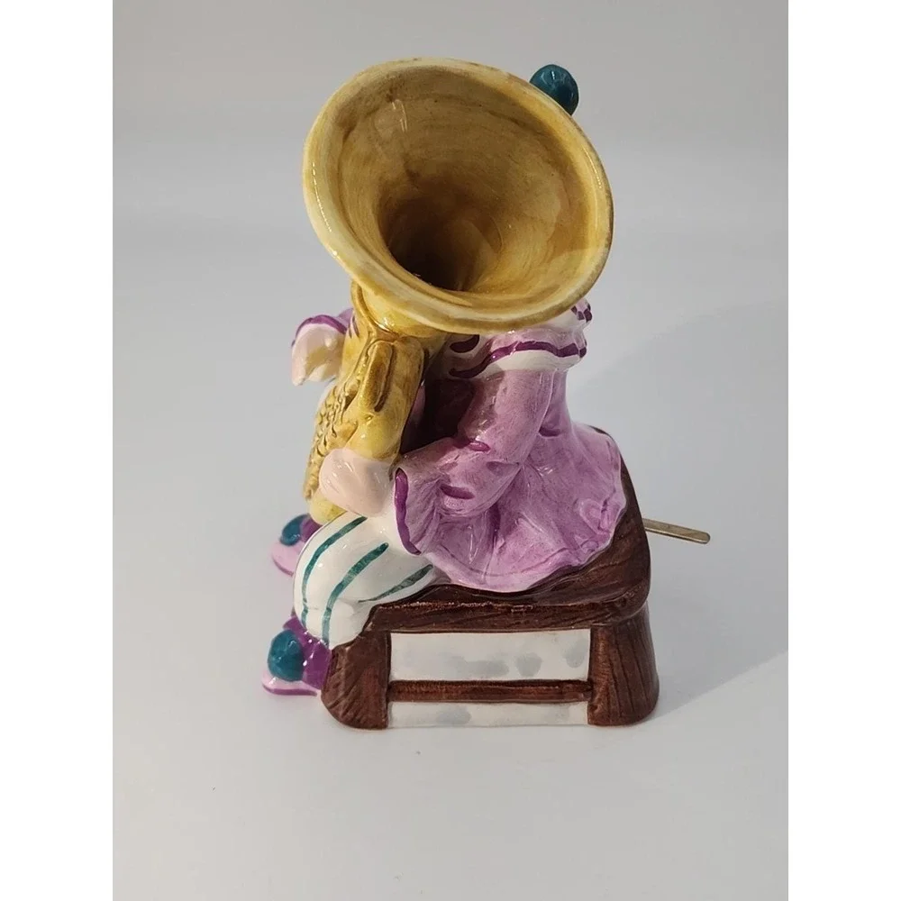 Schmid‎ Yamada Original 1994 Hand Painted Music Box Clown Musician Plays CABARET